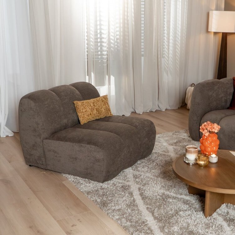 Fauteuil Luca chenille bruin