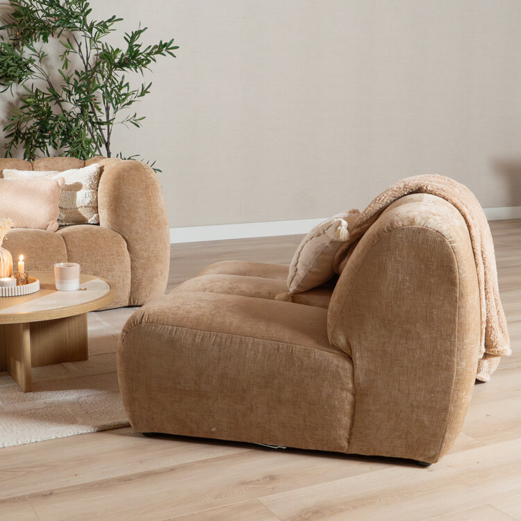 Fauteuil Luca chenille peach