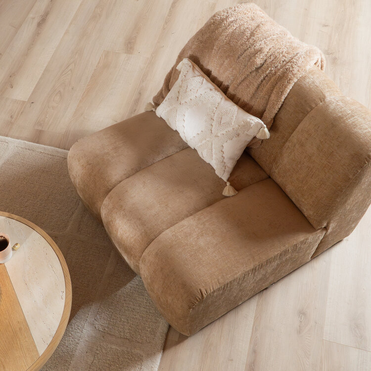 Fauteuil Luca chenille peach