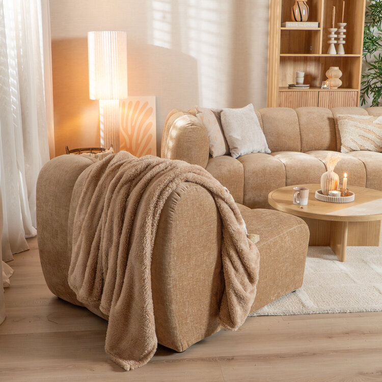 Fauteuil Luca chenille peach