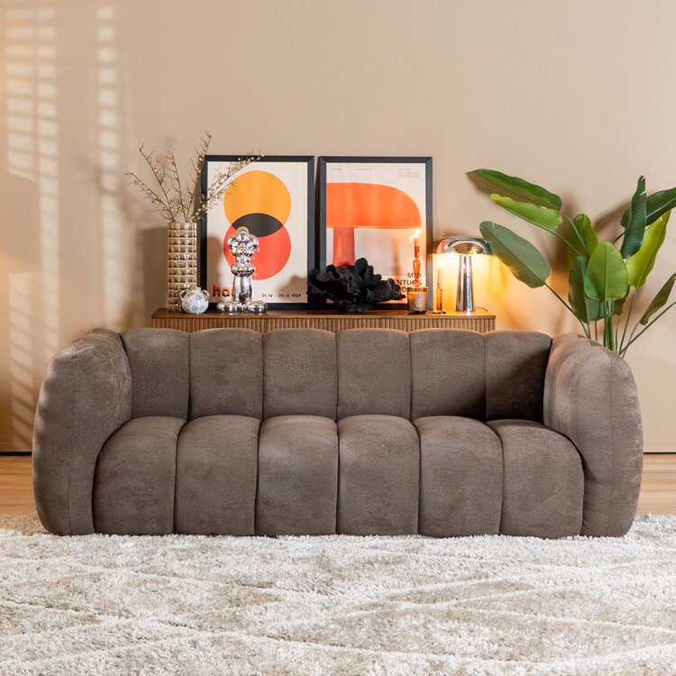 3-zitsbank Luca chenille bruin