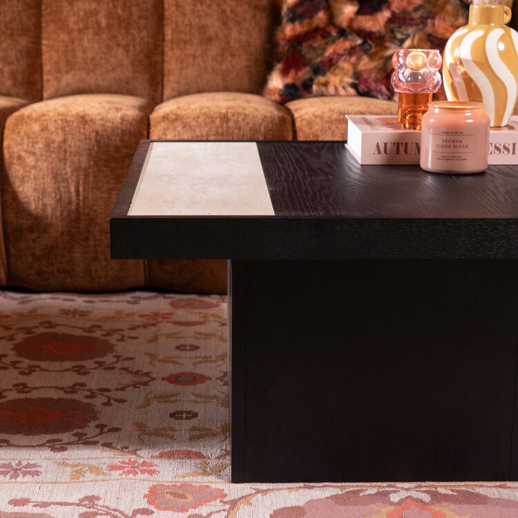 Salontafel Java 70x70 cm zwart eiken