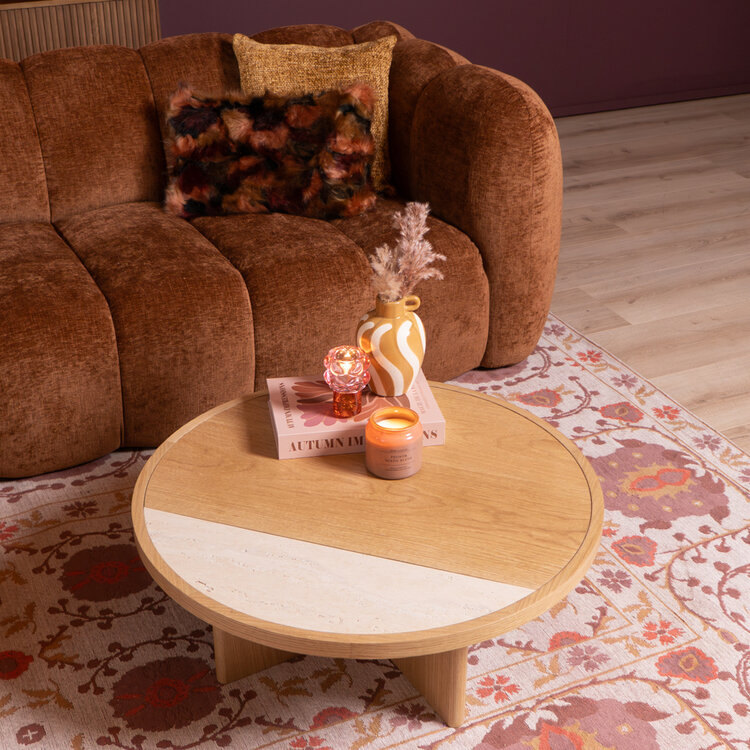 Salontafel Maeva Ø80 cm naturel eiken