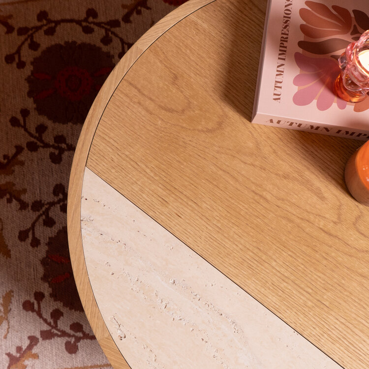 Salontafel Maeva Ø80 cm naturel eiken