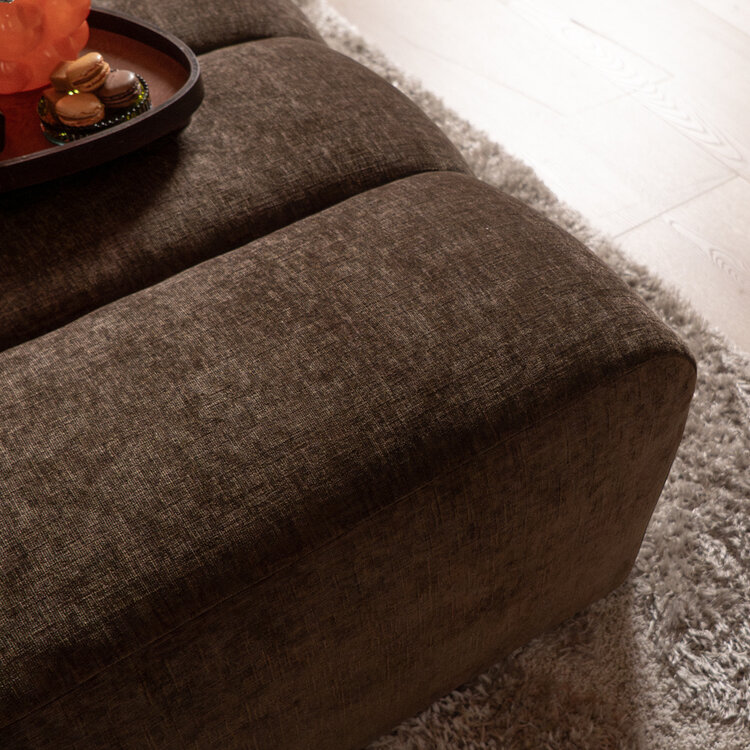 Hocker Luca chenille mocha