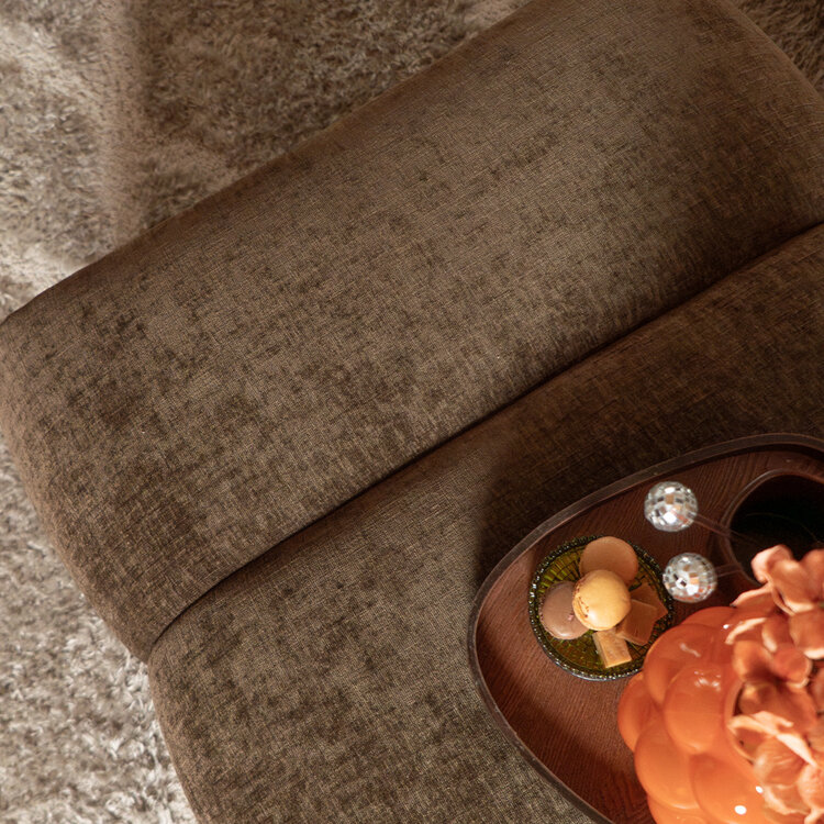 Hocker Luca chenille mocha