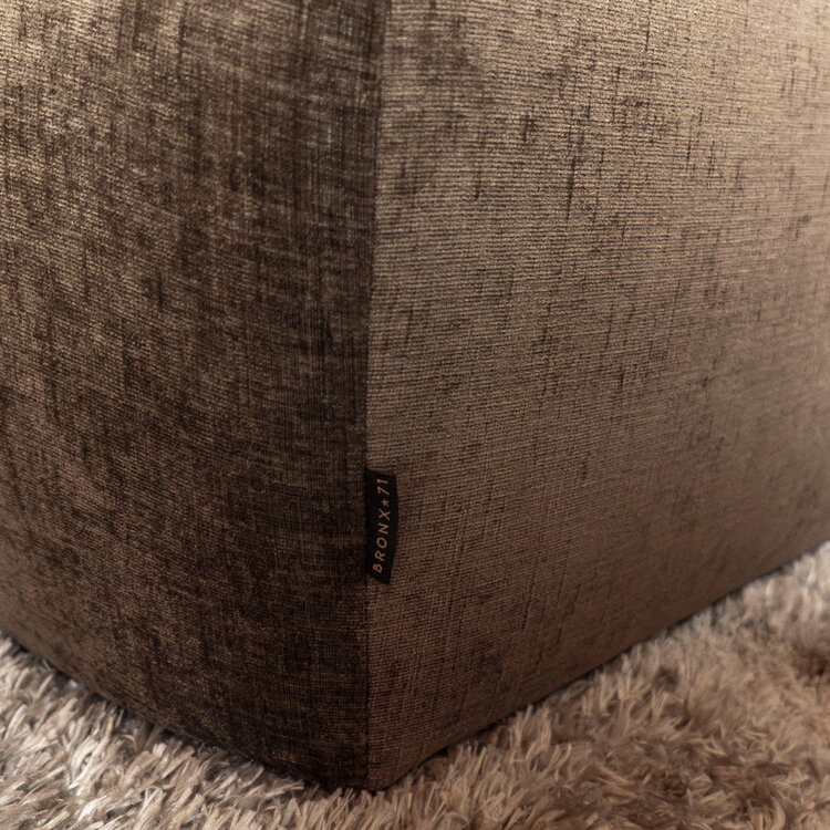 Hocker Luca chenille mocha