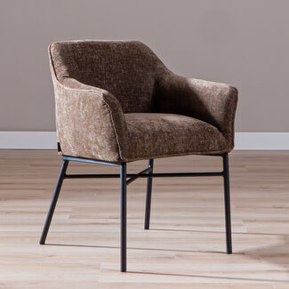 Eetkamerstoel Nubo chenille mocha