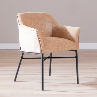Eetkamerstoel Nubo chenille peach