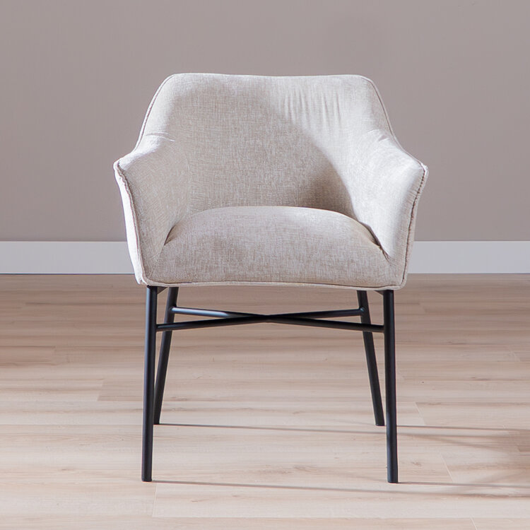 Eetkamerstoel Nubo chenille sand