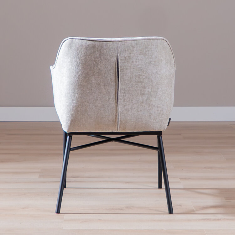 Eetkamerstoel Nubo chenille sand
