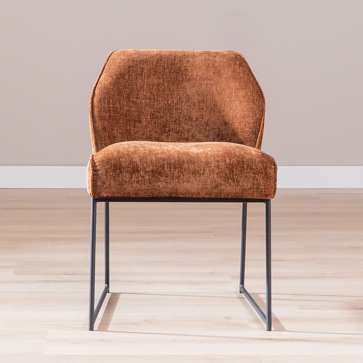 Eetkamerstoel Momo chenille koper