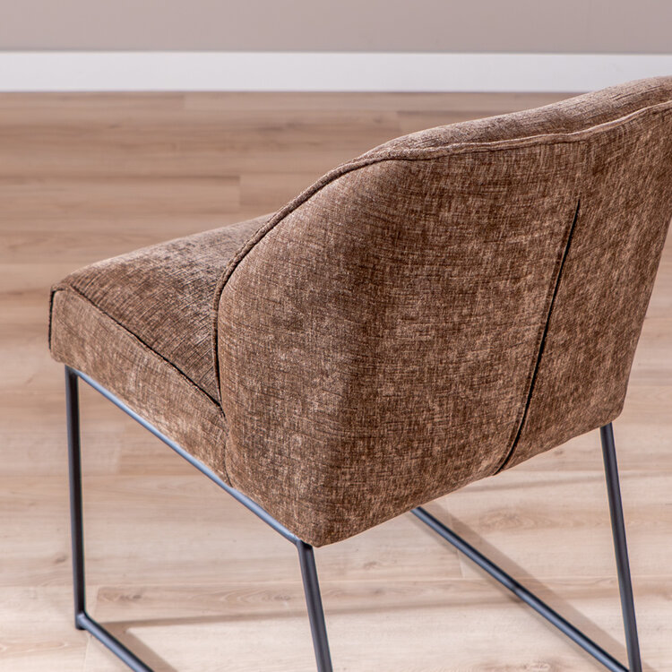 Eetkamerstoel Momo chenille mocha