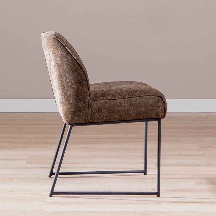 Eetkamerstoel Momo chenille mocha