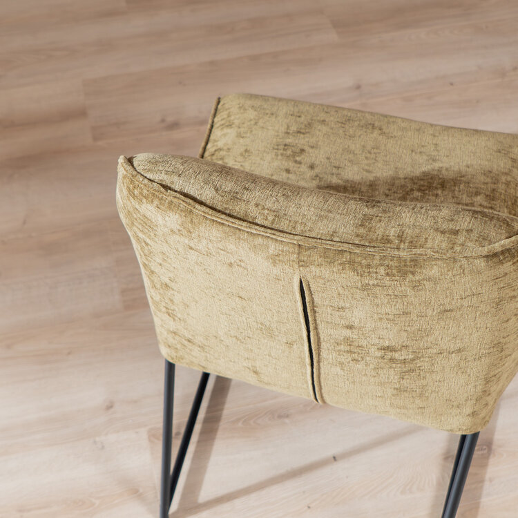 Eetkamerstoel Momo chenille olijfgroen