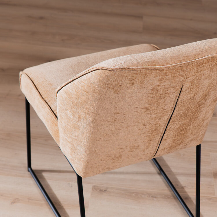 Eetkamerstoel Momo chenille peach