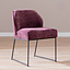 Eetkamerstoel Momo chenille paars
