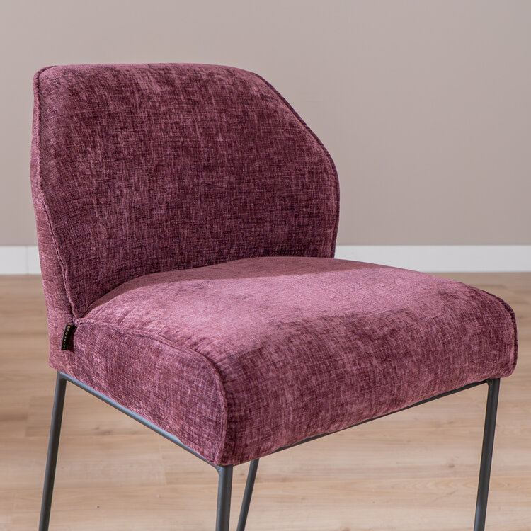 Barkruk Momo chenille paars 73 cm