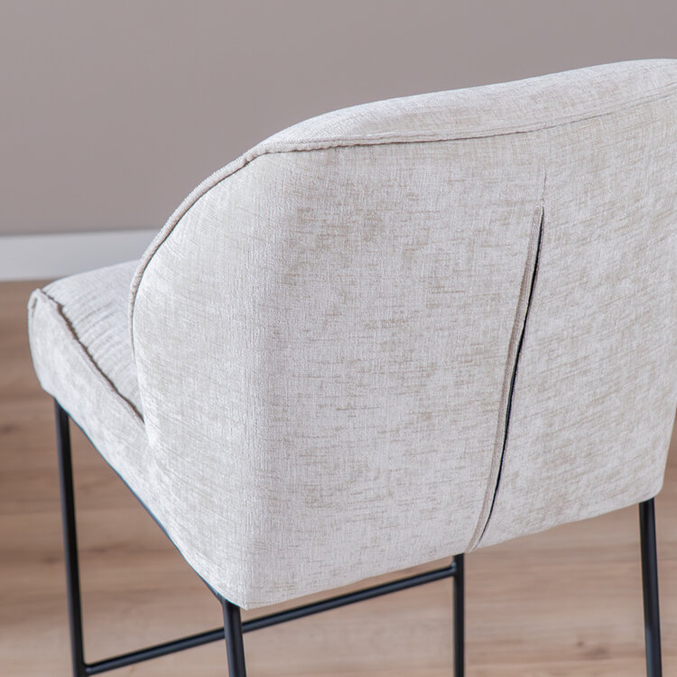 Barkruk Momo chenille sand 73 cm