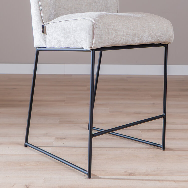 Barkruk Momo chenille sand 73 cm