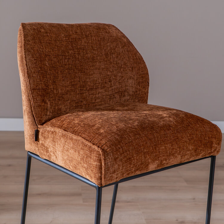 Barkruk Momo chenille koper 85 cm