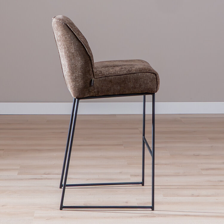 Barkruk Momo chenille mocha 85 cm