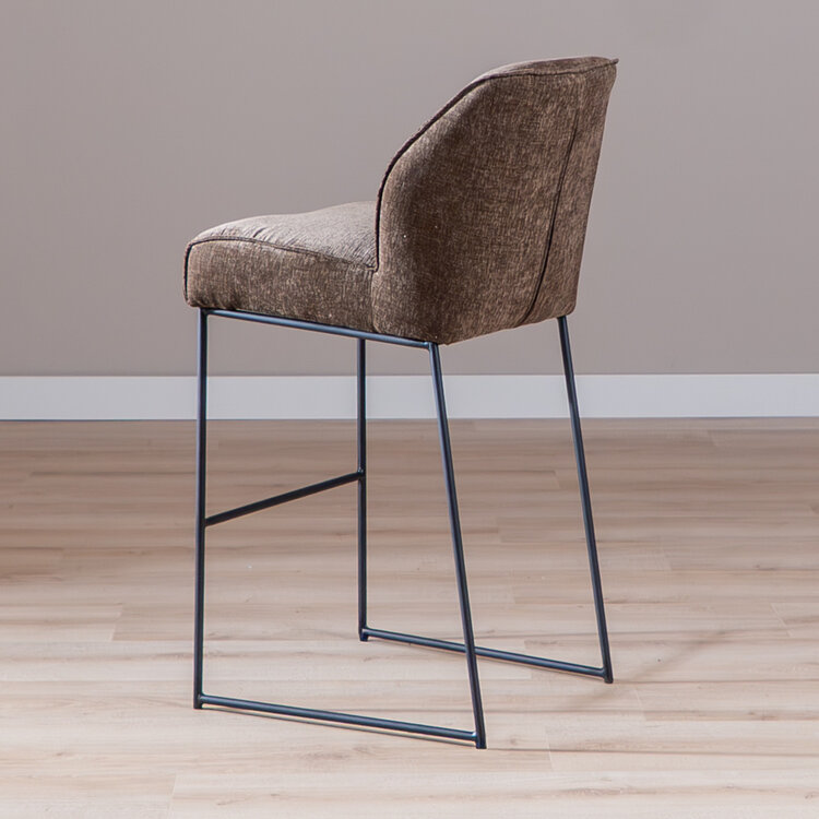 Barkruk Momo chenille mocha 85 cm