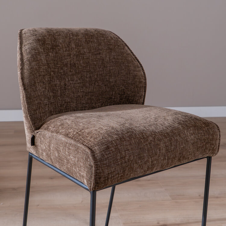 Barkruk Momo chenille mocha 85 cm