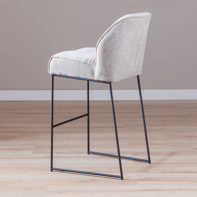 Barkruk Momo chenille sand 85 cm