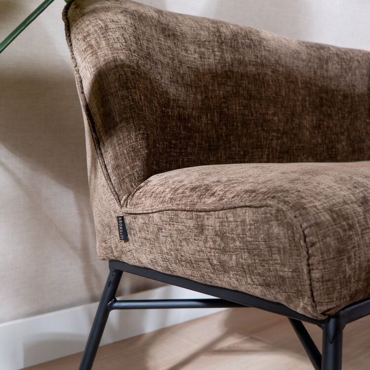 Eetkamerbank Momo chenille mocha 185 cm