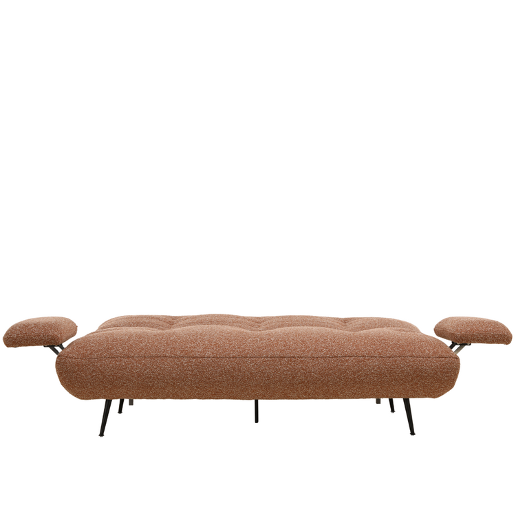 Slaapbank 1 persoons Mira terracotta bouclé mélange