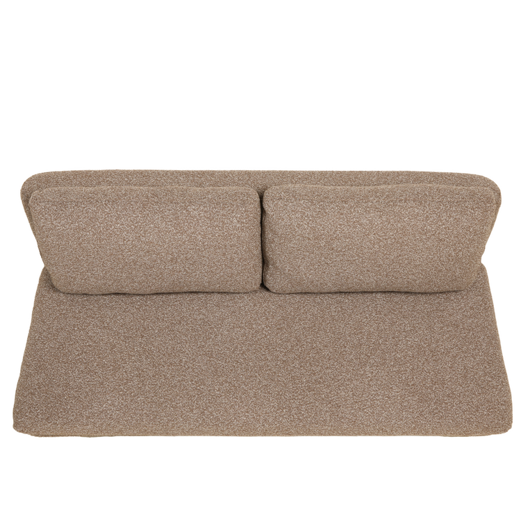 Slaapbank 2 persoons Lauri bruin bouclé mélange