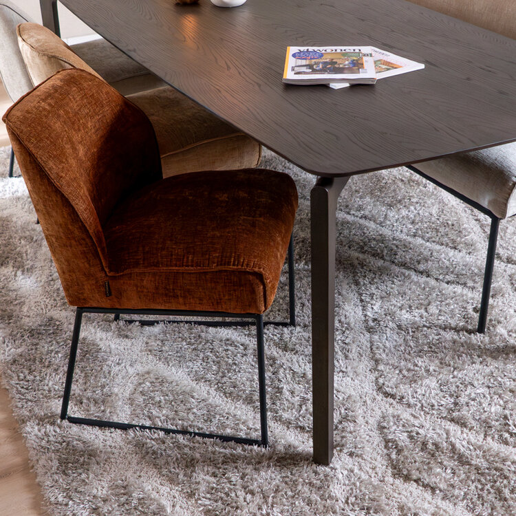 Eetkamerstoel Momo chenille koper