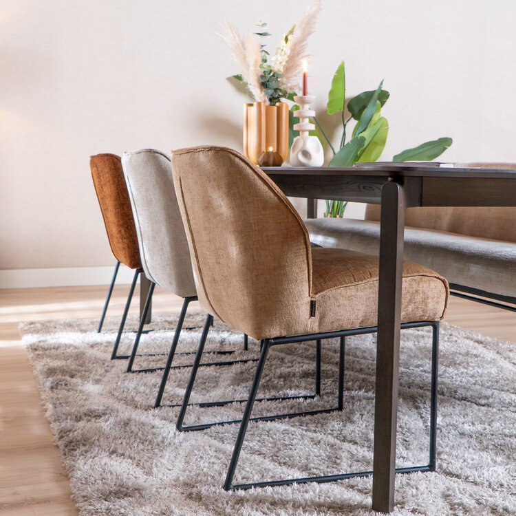 Eetkamerstoel Momo chenille peach