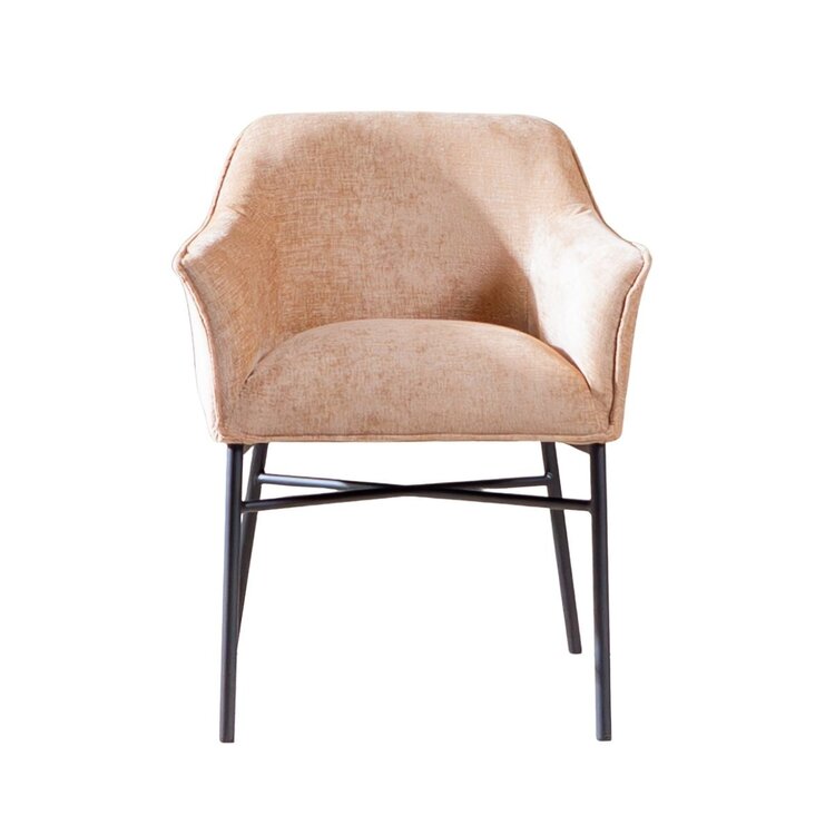 Eetkamerstoel Nubo chenille peach