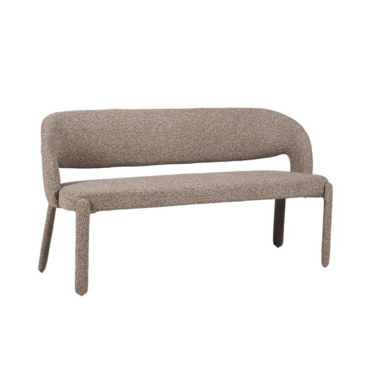 Eetkamerbank June bruin bouclé 160 cm