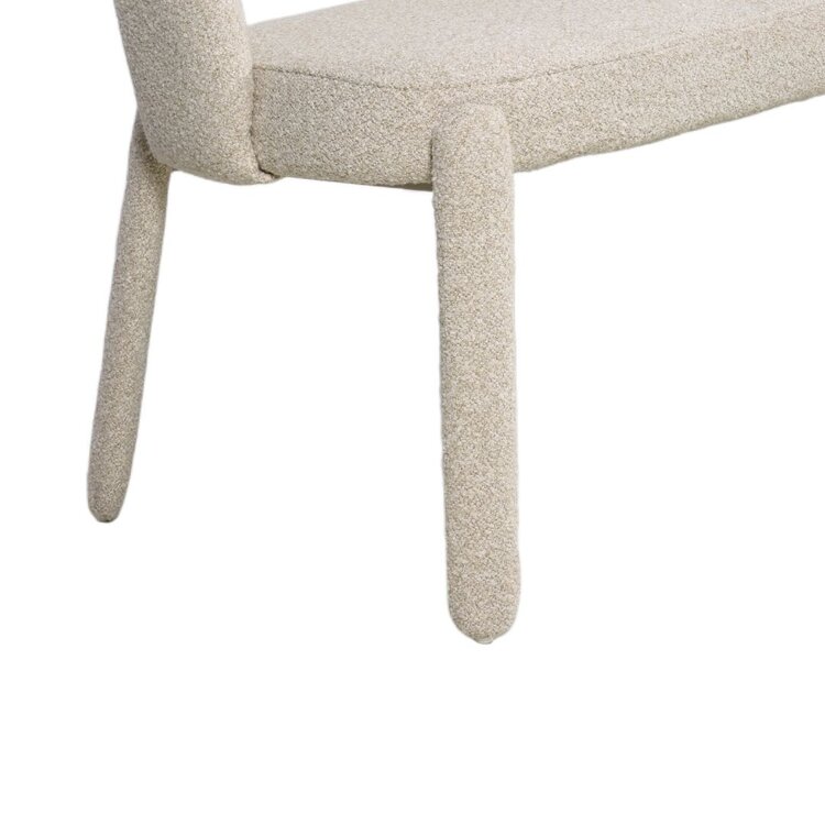 Eetkamerbank June bouclé taupe 160 cm