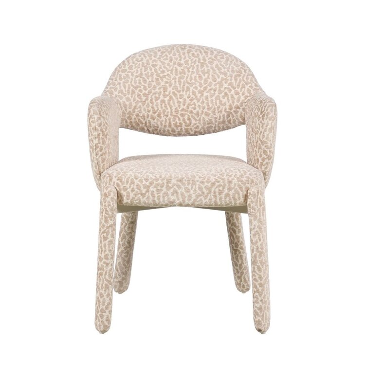 Eetkamerstoel Leo taupe leopard