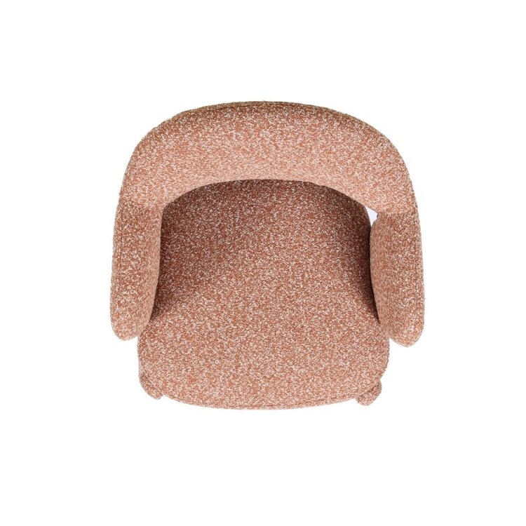 Eetkamerstoel June bouclé terracotta