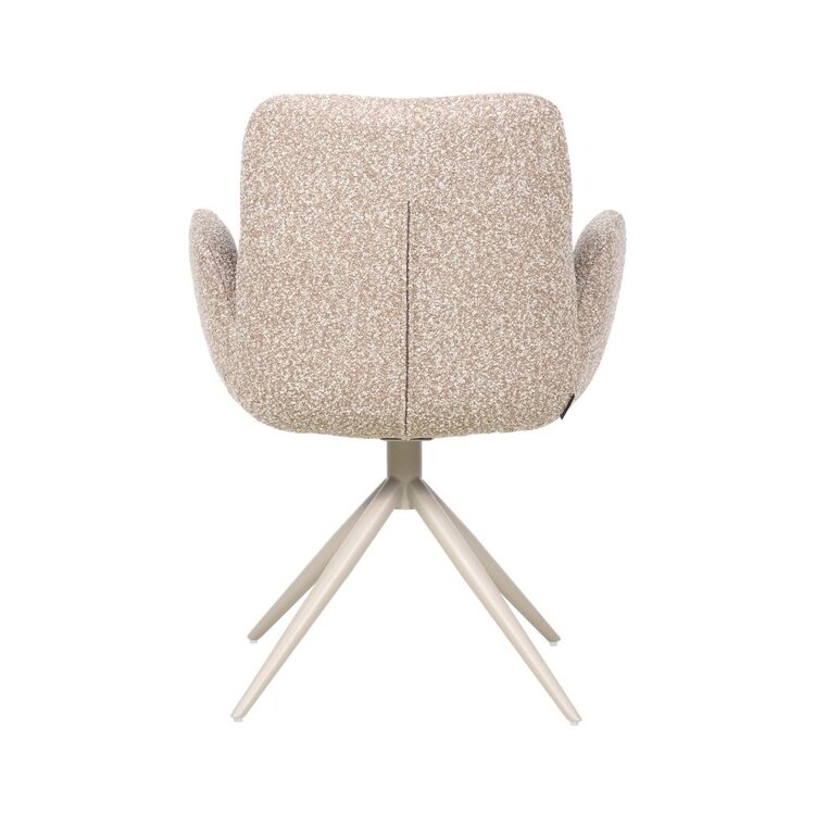 Eetkamerstoel Alex draaibaar bouclé bruin