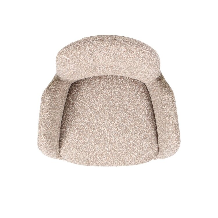 Eetkamerstoel Alex draaibaar bouclé bruin