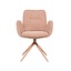 Eetkamerstoel Alex draaibaar bouclé terracotta