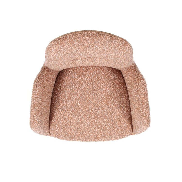 Eetkamerstoel Alex draaibaar bouclé terracotta