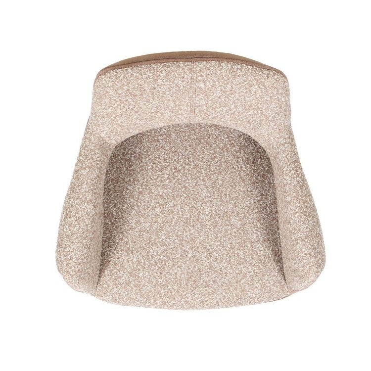 Eetkamerstoel Jules draaibaar bouclé bruin