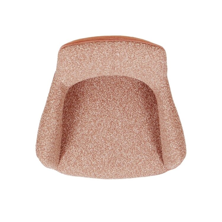 Eetkamerstoel Jules draaibaar bouclé terracotta