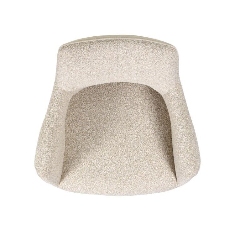 Eetkamerstoel Jules draaibaar bouclé taupe