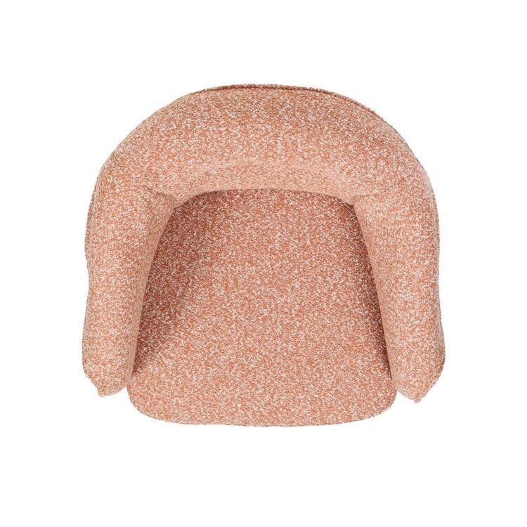 Eetkamerstoel Riley draaibaar bouclé terracotta