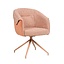 Eetkamerstoel Riley draaibaar bouclé terracotta