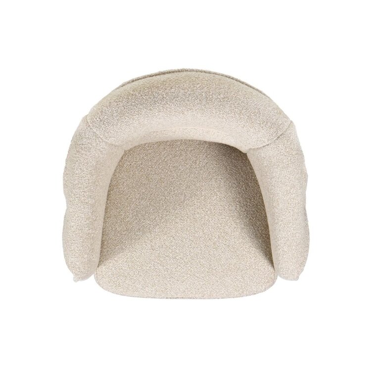 Eetkamerstoel Riley draaibaar bouclé taupe