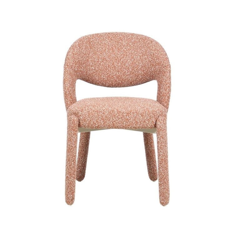 Eetkamerstoel Dean bouclé terracotta